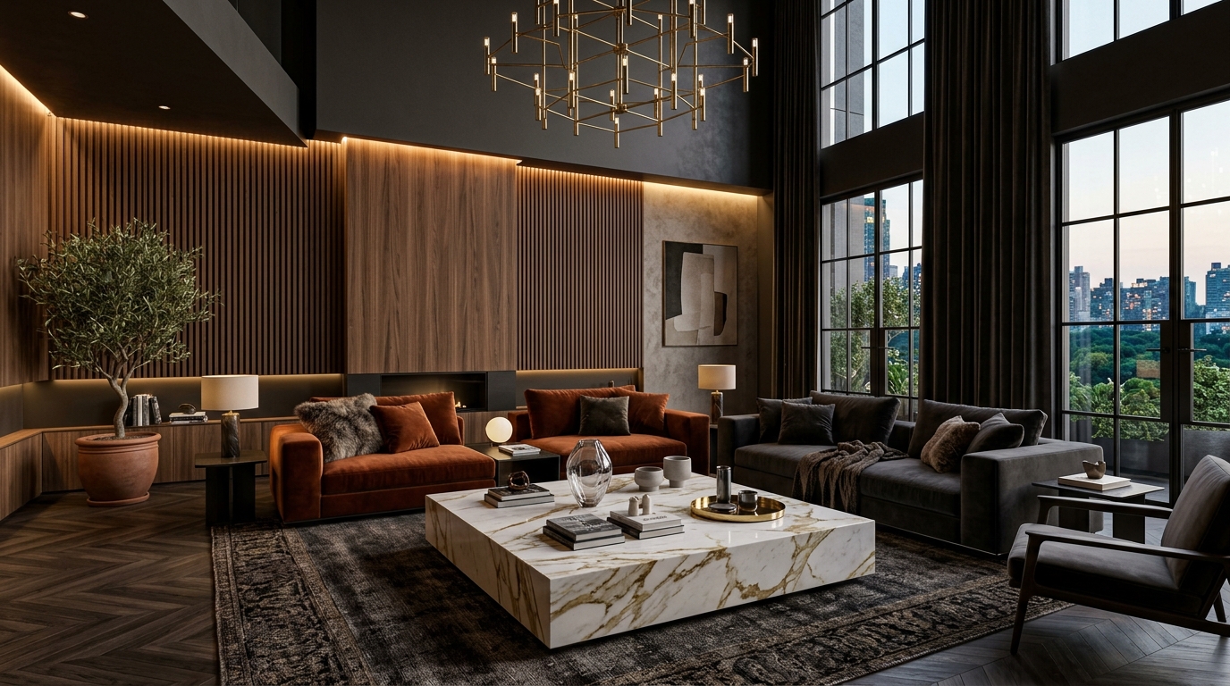Sleekline Interiors Luxury Living Room Architecture